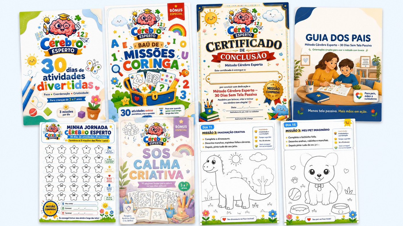 Método Cérebro Esperto — tudo que você recebe